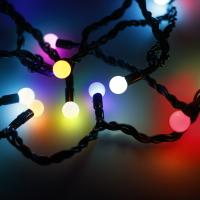 Arlight 025567 Светодиодная гирлянда ARD-BALL-CLASSIC-D13-5000-BLACK-50LED RGB (230V, 3.5W) (Ardecoled, IP65)