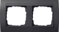Gira 0212 08 Установочная рамка Gira Event Антрацитовый с промежуточной рамкой антрацитового цвета