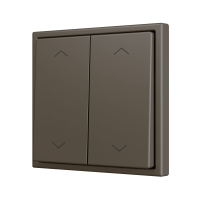 Zennio ZS702PB4SHM ZS70, Двойная мягкая кнопка для 4 бинарных входов 70x70 мм – Значок затвора, Мокко