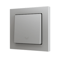 Zennio ZS551PB1LS ZS55. Простая сенсорная кнопка для 1 двоичного входа, 55 x 55 мм, серебряный