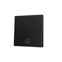 Zennio ZS55CSOFT11DA ZS55, Накладка для простой мягкой кнопки KNX 55x55 мм, Наклон вниз, Значок дверного звонка, Антрацит,