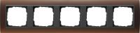 Gira 0215 13 Установочная рамка Gira Event Opaque Темно-коричневый с промежуточной рамкой антрацитового цвета