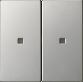 Gira 5369600 Клавиша двойн., без надписи с контрольным окошкомSystem 55