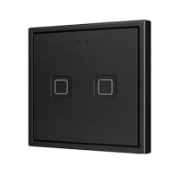 Zennio ZVIT70X2A Tecla 70 Х2. PC-ABS Емкостная кнопка 70x70 - 2 кнопки - Антрацит (рамка ZS70 не входит в комплект)