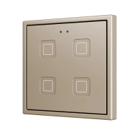 Zennio ZVIT70X4C Tecla 70 X4. PC-ABS Емкостная кнопка 70x70 - 4 кнопки - ,цвет: шампанское (рама ZS70 не входит в комплект)