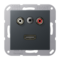 Jung MA A 1082 ANM Аудио «Тюльпан» (Cinch/RCA) / Стереоразъем (TRS 3,5 мм) / HDMI