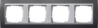 Gira 0214 81 Установочная рамка Gira Event Антрацитовый с промежуточной рамкой цвета "алюминий"