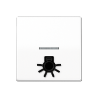 Jung ABAS 591 L1KO5 WW Безбарьерная средаKлавиша с рельефным символом «освещение» и окошком