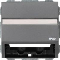 Gira 0870 67 Вставка с данными вместе с опорным кольцом и полем надписи для выдвижных элементов коммуникационной техники (IP20)