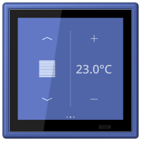 Jung LC 459 D1 S206 KNX комнатный контроллер LS TOUCH, Цвет: Синий, оттенок: Outremer, 31
