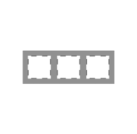 Zennio ZS55. 3-постовая рамка, цвет: серебряный 980000306