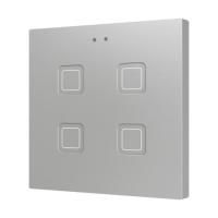 Zennio ZVIT4S Tecla 4. PC-ABS Емкостная кнопка - 4 кнопки - Серебристый