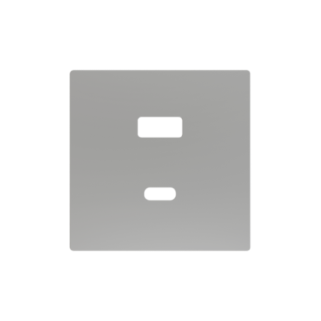 Zennio ZS55C2UCAS ZS55, Накладка на двойной переключатель 55x55 мм, Шампанское, На заказ