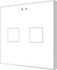 Zennio Выключатель сенсорный KNX Flat F2, 2-кнопочный, цвет: Белый, оттенок: Глянцевый ZVI-F2-GW