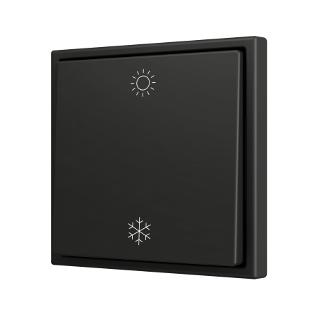 Zennio ZS701PB2AC ZS70, Простая мягкая кнопка для 2 бинарных входов 70x70 мм – Антрацит – На заказ