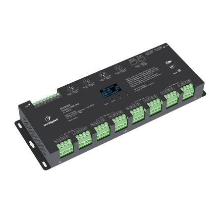 Arlight 033769 Декодер SMART-DMX-SUF (12-24V, 24x5A, XLR3, RJ45) (Arlight, IP20 Металл, 5 лет)