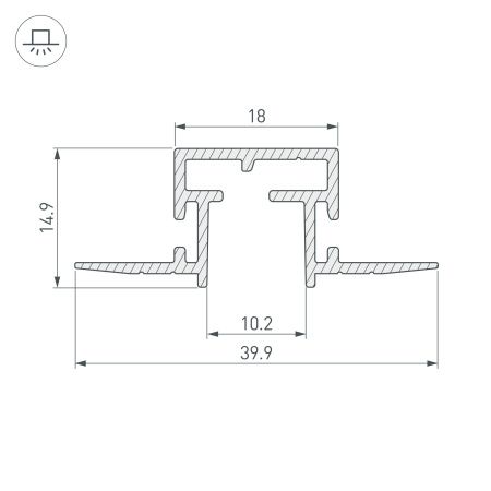 Оборудование Arlight 029090 Профиль-держатель TEK-PIK-1010-2000 (Arlight, Алюминий) по выгодной цене. Купить в Москве со скидкой.