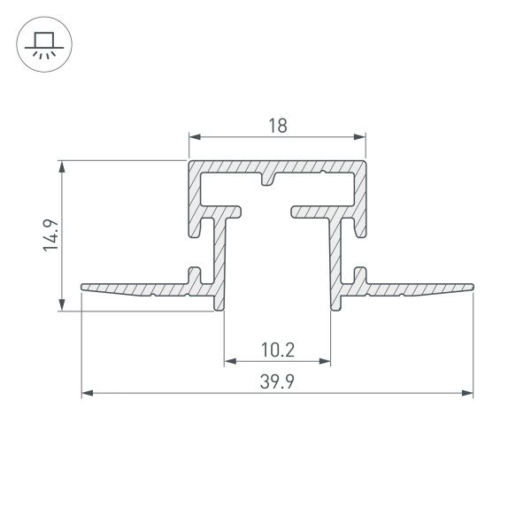 Оборудование Arlight 029090 Профиль-держатель TEK-PIK-1010-2000 (Arlight, Алюминий) по выгодной цене. Купить в Москве со скидкой.