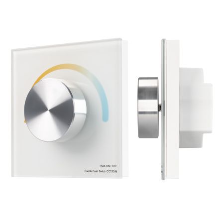 Arlight 033754 Панель SMART-P2-MIX-G-IN White (3V, Rotary, 2.4G) (Arlight, IP20 Пластик, 5 лет)