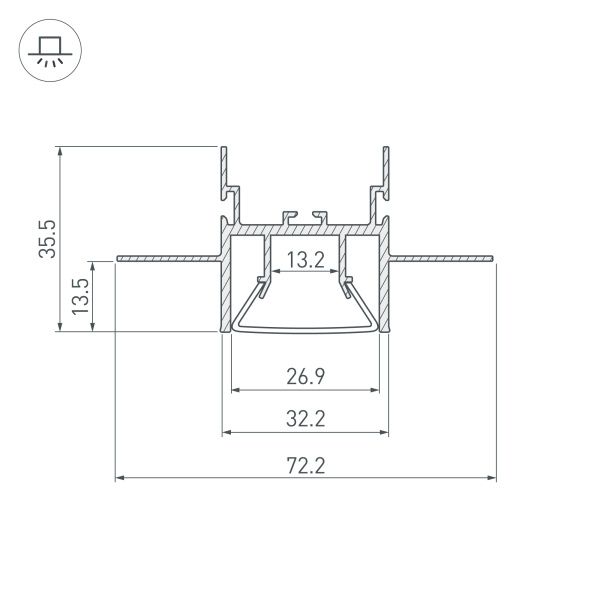 Оборудование Arlight 023863 Профиль FOLED-CEIL-CENTER-2000 (Arlight, Алюминий) по выгодной цене. Купить в Москве со скидкой.