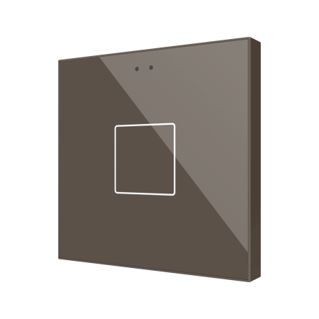 Zennio ZVIFR1M Плоский RGB 1. Стеклянная емкостная кнопка, 1 кнопка, мокко