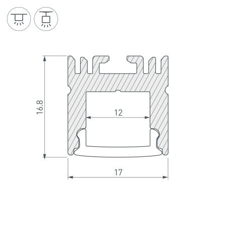 Оборудование Arlight 018685 Профиль ARH-LINE-1716-2000 ANOD (Arlight, Алюминий) по выгодной цене. Купить в Москве со скидкой.