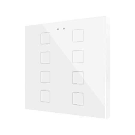 Zennio ZVIFR8W Flat RGB 8. Емкостный сенсорный переключатель с RGB-подсветкой Flat RGB - 8 buttons, белый