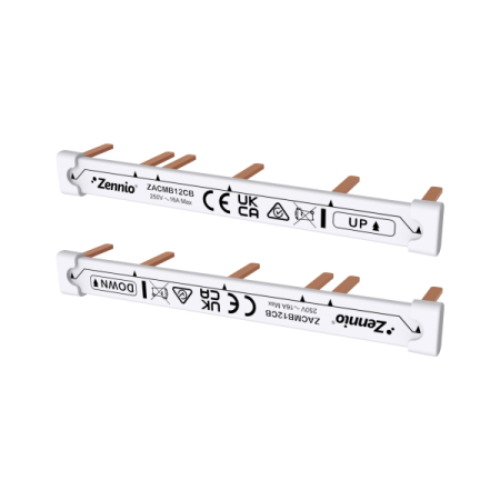 Zennio ZACMB12CB Шина для гребенчатого фильтра MAXinBOX 12, верхняя и нижняя гребенчатая