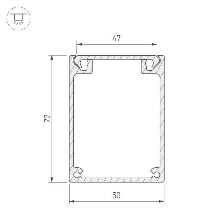Оборудование Arlight 017357 Профиль BOX72-2000 ANOD (Arlight, Алюминий) по выгодной цене. Купить в Москве со скидкой.