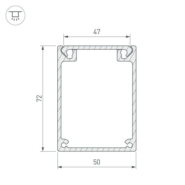 Оборудование Arlight 017357 Профиль BOX72-2000 ANOD (Arlight, Алюминий) по выгодной цене. Купить в Москве со скидкой.