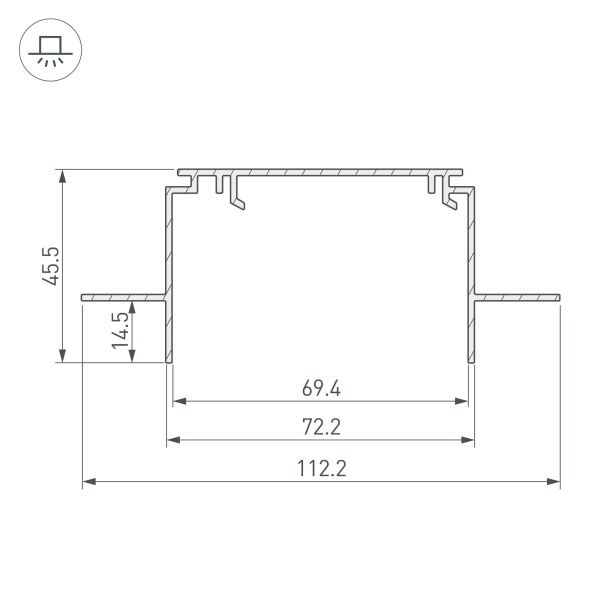 Оборудование Arlight 019884 Профиль-держатель TEK-POWER-RW70F-GH13-2000 (Arlight, Алюминий) по выгодной цене. Купить в Москве со скидкой.