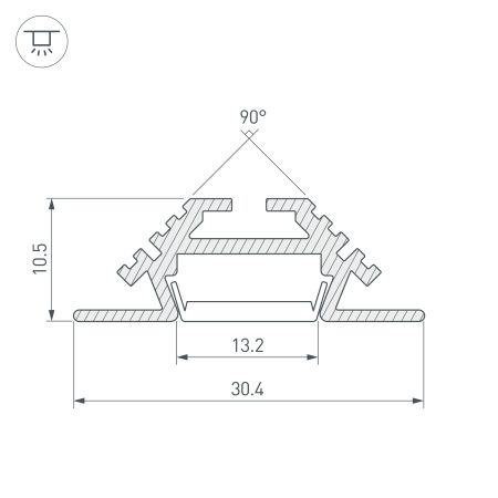 Оборудование Arlight 013212 Профиль PHS-V-2000 ANOD (Arlight, Алюминий) по выгодной цене. Купить в Москве со скидкой.