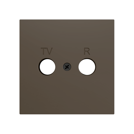 Zennio ZS70CTVRM ZS70, Декоративная накладка для ТВ/R-вставки 70x70 мм, Мокко