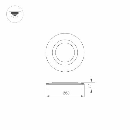 Оборудование Arlight 024927 Накладка ART-DECK-CAP-FLAT-R50 (SL, STEEL) (Arlight, Металл) по выгодной цене. Купить в Москве со скидкой.