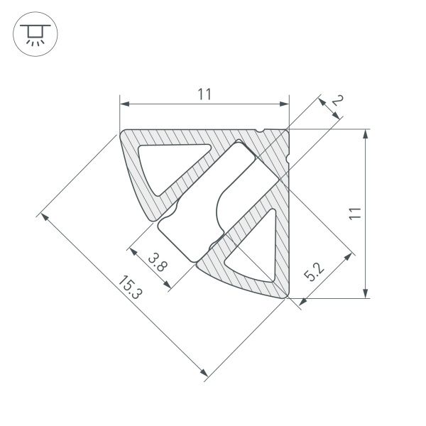 Оборудование Arlight 038197 Профиль SL-KANT-H11-2000 ANOD OLIVE GREY (Arlight, Алюминий) по выгодной цене. Купить в Москве со скидкой.