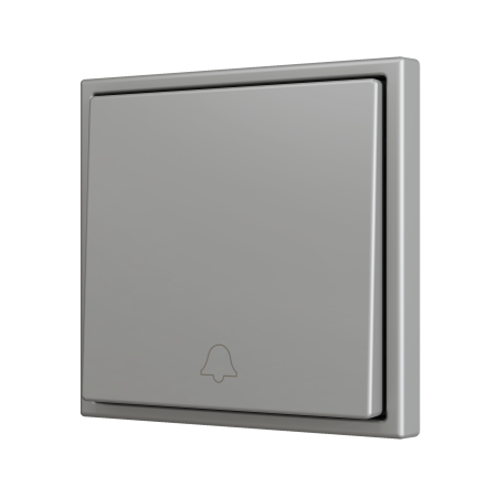 Zennio ZS701PB1DS ZS70, Простая мягкая кнопка для 1 двоичного входа 70x70 мм – Значок дверного звонка – Серебристый