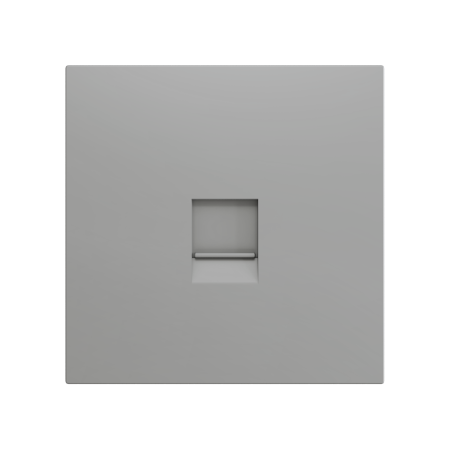 Zennio ZS70C145S ZS70, Защитная накладка для разъема RJ45 70x70 мм, 1 вставка, Серебристый