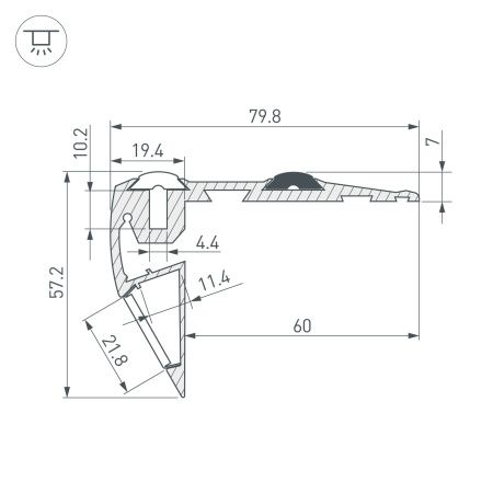 Оборудование Arlight 023866 Профиль STEP-FRONT-2000 ANOD (Arlight, Алюминий) по выгодной цене. Купить в Москве со скидкой.