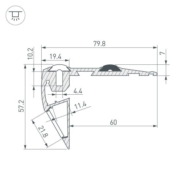 Оборудование Arlight 023866 Профиль STEP-FRONT-2000 ANOD (Arlight, Алюминий) по выгодной цене. Купить в Москве со скидкой.