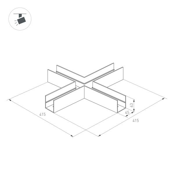Оборудование Arlight 026931 Коннектор крестовой MAG-CON-4563-X90 (BK) (Arlight, IP20 Металл, 3 года) по выгодной цене. Купить в Москве со скидкой.