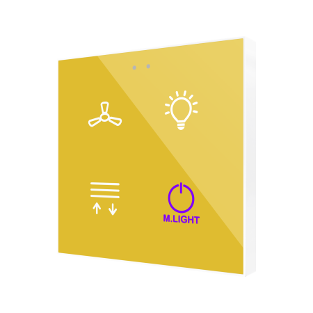 Zennio ZVIFR4C360 Плоский RGB 4. Стеклянная емкостная кнопка, 4 кнопки, 360° настройка