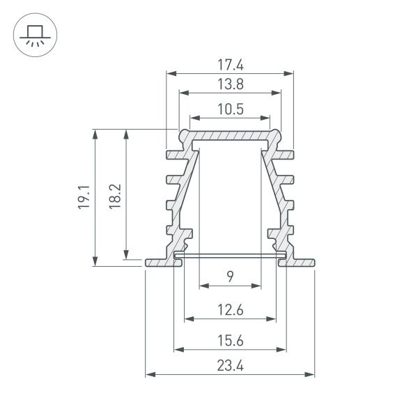 Оборудование Arlight 016971 Профиль TOP-DEEP-F-2000 ANOD (K13,P15) (Arlight, Алюминий) по выгодной цене. Купить в Москве со скидкой.