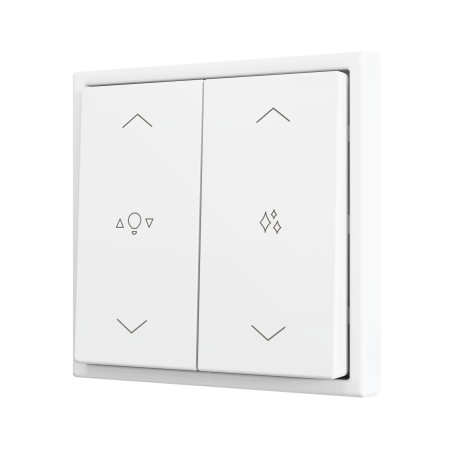 Zennio ZS702PB4MWC ZS70, Двойная мягкая кнопка для 4 двоичных входов 70x70 мм – Матовый белый – На заказ