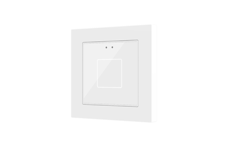 Zennio ZVIFR55X1W Flat RGB 55 X1. Емкостный сенсорный переключатель с RGB-подсветкой (55 x 55 мм), 1 кнопка, белый