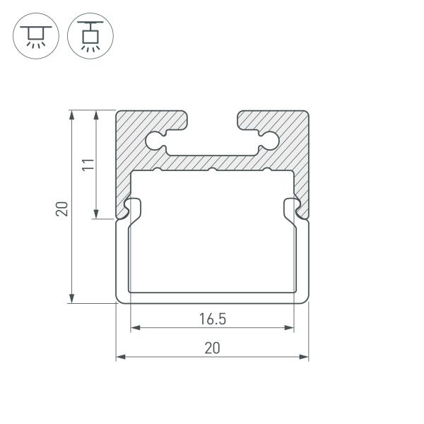 Оборудование Arlight 025870 Профиль с экраном SL-LINE-2011M-2500 ANOD+OPAL SQUARE (Arlight, Алюминий) по выгодной цене. Купить в Москве со скидкой.