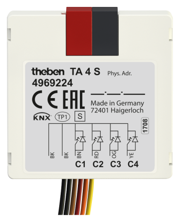 Theben 4969224 Универсальный бинарный вход/выход TA 4 S KNX