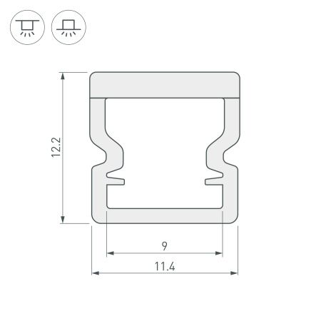Оборудование Arlight 023302 Профиль WPH-LINE-1212-2000 OPAL (Arlight, Пластик) по выгодной цене. Купить в Москве со скидкой.
