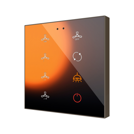 Zennio ZVIFR8C360 Плоский RGB 8. Стеклянная емкостная кнопка, 8 кнопок, 360° настройка