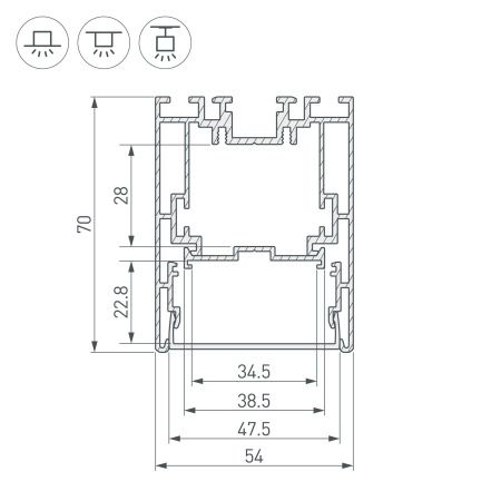 Оборудование Arlight 021173 Профиль с экраном S2-LINE-5470-2500 ANOD+OPAL (Arlight, Алюминий) по выгодной цене. Купить в Москве со скидкой.