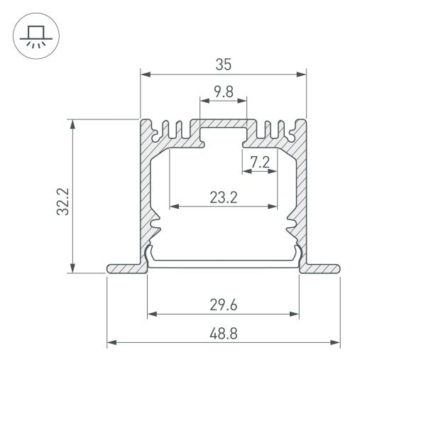 Оборудование Arlight 019313 Профиль SL-LINIA49-F-2000 ANOD (Arlight, Алюминий) по выгодной цене. Купить в Москве со скидкой.
